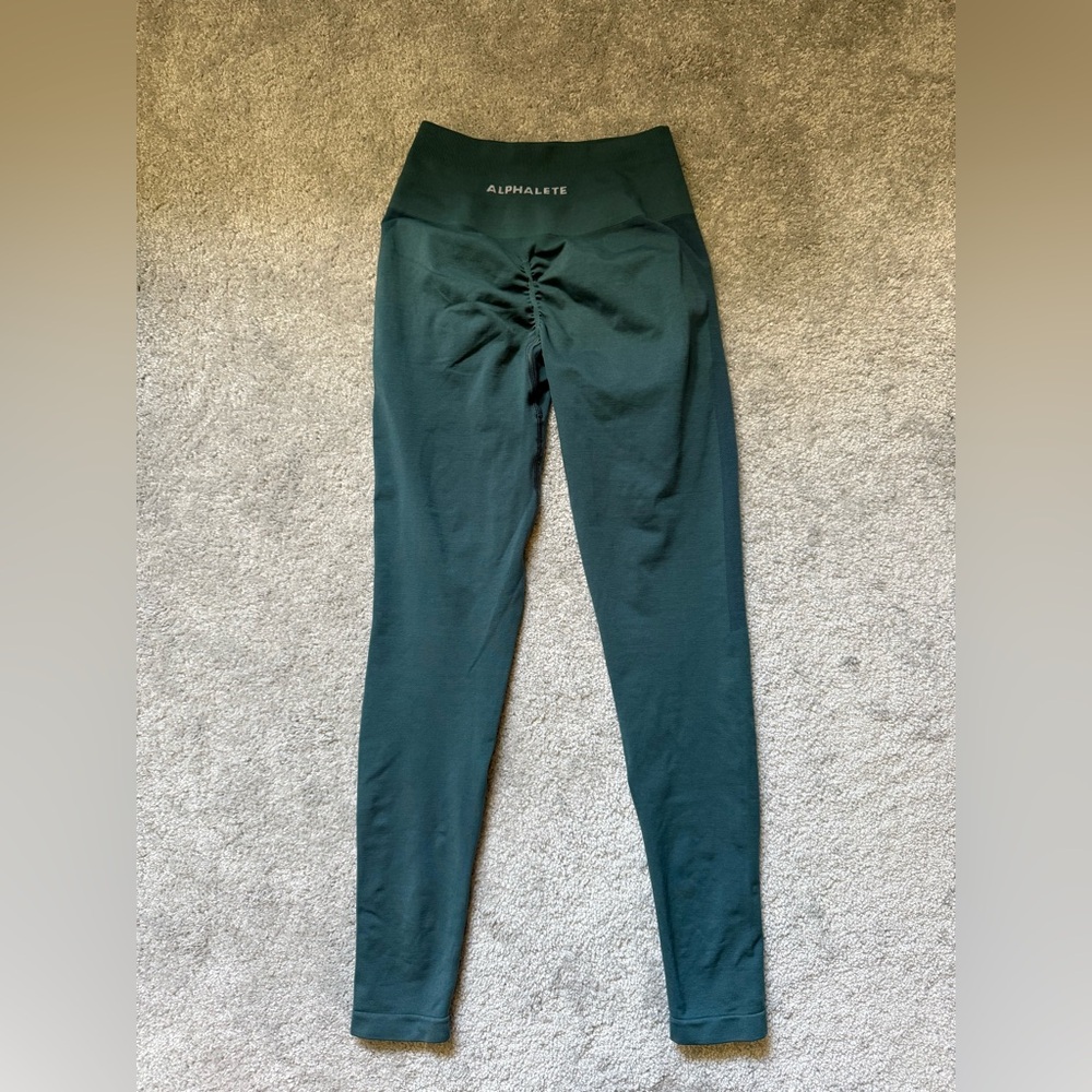 Alphalete Amplify teal green leggings